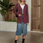 Zeagoo Women's V Neck Button Long Cardigan Sweater