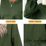 Zeagoo Womens Oversized Sweaters Lantern Sleeve Knit Tops
