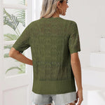 Zeagoo Women's Short Sleeve Cardigan V-Neck Button up Sweater