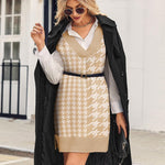 Zeagoo Women's Oversized Sweater Vest Dress V Neck Knit Pullover