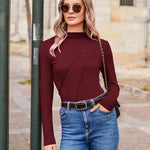 Zeagoo Women's Long Sleeve Shirt Turtleneck Shirt (DE Only)