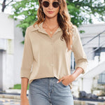 Zeagoo Womens Button Down Shirt Long Sleeve Classic-Fit Shirts