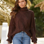 Zeagoo Women's Turtleneck Pullover Elegant Knitted Jumper (DE Only)