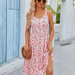 Zeagoo Womens Elastic Sleeveless Cami A Line V Neck Sundress
