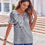 Zeagoo Womens Casual Short Sleeve V Neck Shirts