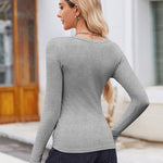 Zeagoo Women's Long Sleeve Scoop Neck Shirts