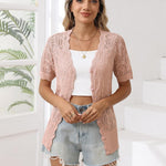 Zeagoo Women's Short Sleeve Cardigan V-Neck Button up Sweater