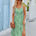 Zeagoo Womens Elastic Sleeveless Cami A Line V Neck Sundress