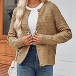 Zeagoo Women's Knit Cardigan Long Sleeve Open Front Cropped Jackets