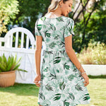 Zeagoo Womens Floral Pleated Button Down Petal Mini Dress