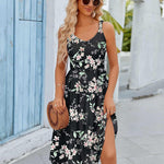 Zeagoo Womens Elastic Sleeveless Cami A Line V Neck Sundress