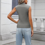 Zeagoo Women's Mock Turtle Neck Sweater Vest Shirts