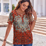 Zeagoo Womens Casual Short Sleeve V Neck Shirts