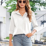 Zeagoo Womens Button Down Shirt Long Sleeve Classic-Fit Shirts
