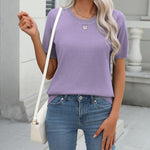 Zeagoo Womens Summer Short Sleeve Tops Pullover Sweaters