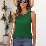 Zeagoo Women's Tank Tops Crew Neck Sleeveless Floral Tops