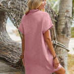 Zeagoo Women's Linen Dresses Knee-Length Casual Beach Dress (DE Only)
