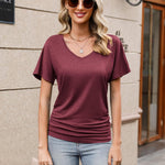 Zeagoo Women's Short Sleeve Shirts V Neck Blouse