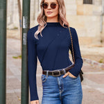 Zeagoo Women's Long Sleeve Shirt Turtleneck Shirt (DE Only)