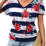 Zeagoo Women's Short Sleeve Shirts V Neck Blouse
