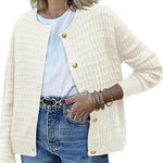 Zeagoo Women's Knit Cardigan Long Sleeve Open Front Cropped Jackets
