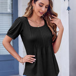 Zeagoo Womens Summer Tops Casual Puff Short Sleeve T Shirts