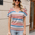 Zeagoo Women's Short Sleeve Shirts V Neck Blouse