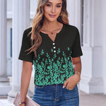 Zeagoo Womens Casual Short Sleeve V Neck Shirts