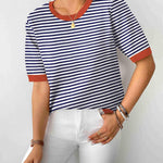 Zeagoo Womens Sweaters Short Sleeve Top