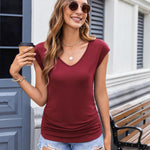 Zeagoo Womens Tank Tops Cute Tops V Neck Cap Sleeeve Tshirts