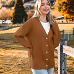 Zeagoo Women's Open Front Oversized Soft Knit Sweater Cardigan