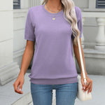 Zeagoo Womens Summer Short Sleeve Tops Pullover Sweaters
