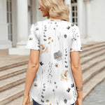 Zeagoo Womens Short Sleeve Tops V-Neck Tshirts