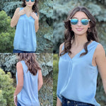 Zeagoo Women's Satin Tank Top Sleeveless Blouse (DE Only)