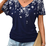 Zeagoo Women's Short Sleeve Shirts V Neck Blouse