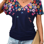 Zeagoo Women's Short Sleeve Shirts V Neck Blouse