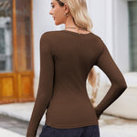 Zeagoo Women's Long Sleeve Scoop Neck Shirts
