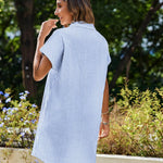 Zeagoo Womens Button Down Shirt Dress Cotton Linen Dress
