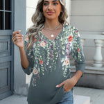 Zeagoo Womens 3/4 Length Sleeve Tunic Tops