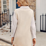 Zeagoo Women's Oversized Sweater Vest Dress V Neck Knit Pullover
