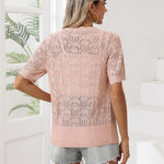 Zeagoo Women's Short Sleeve Cardigan V-Neck Button up Sweater