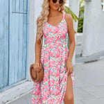 Zeagoo Womens Elastic Sleeveless Cami A Line V Neck Sundress