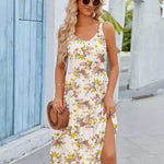 Zeagoo Womens Elastic Sleeveless Cami A Line V Neck Sundress