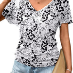 Zeagoo Women's Short Sleeve Shirts V Neck Blouse