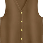 Zeagoo Womens Sweater Vest V Neck Button Down Shirts