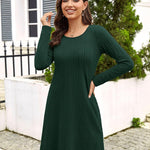 Zeagoo Women's Knitted Dress Long-Sleeve Elegant Dresses (DE Only)