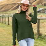 Zeagoo Women's Turtleneck Sweater Fall Winter Chunky Knitted Pullover