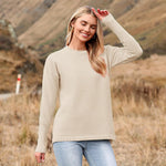 Zeagoo Women's Long Sleeve Sweater Casual Ribbed Knit Pullover