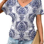 Zeagoo Women's Short Sleeve Shirts V Neck Blouse