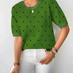 Zeagoo Womens Sweaters Short Sleeve Top